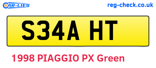 S34AHT are the vehicle registration plates.