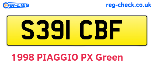 S391CBF are the vehicle registration plates.