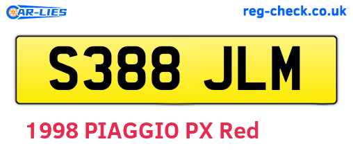 S388JLM are the vehicle registration plates.