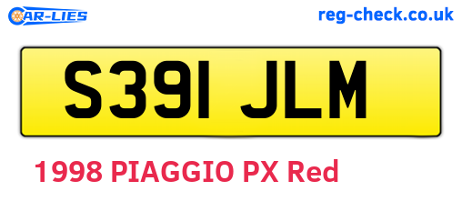 S391JLM are the vehicle registration plates.