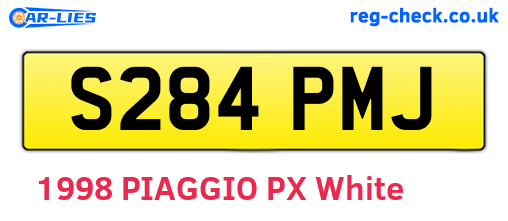 S284PMJ are the vehicle registration plates.