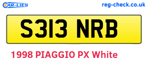 S313NRB are the vehicle registration plates.