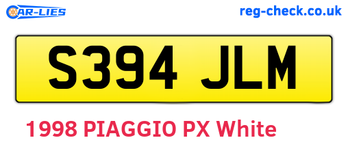 S394JLM are the vehicle registration plates.