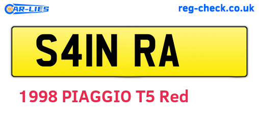 S41NRA are the vehicle registration plates.