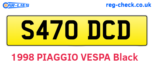 S470DCD are the vehicle registration plates.