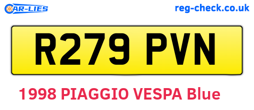 R279PVN are the vehicle registration plates.