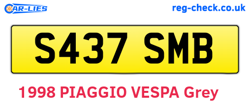 S437SMB are the vehicle registration plates.