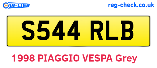 S544RLB are the vehicle registration plates.