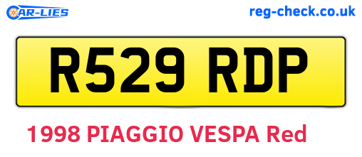 R529RDP are the vehicle registration plates.