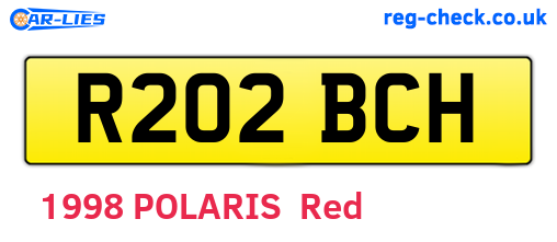 R202BCH are the vehicle registration plates.