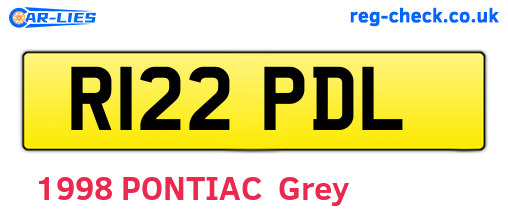 R122PDL are the vehicle registration plates.