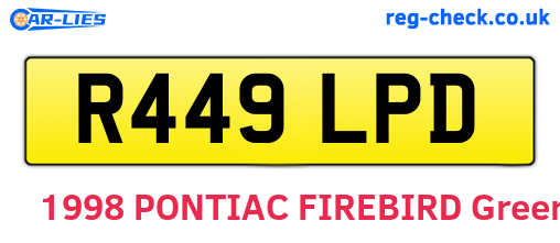 R449LPD are the vehicle registration plates.