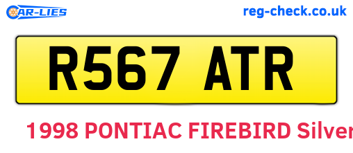 R567ATR are the vehicle registration plates.