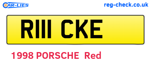 R111CKE are the vehicle registration plates.
