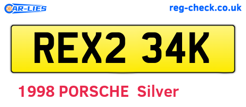 REX234K are the vehicle registration plates.