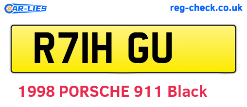 R71HGU are the vehicle registration plates.