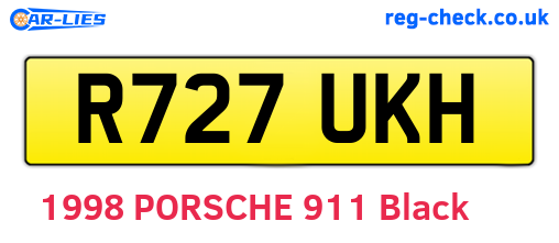 R727UKH are the vehicle registration plates.
