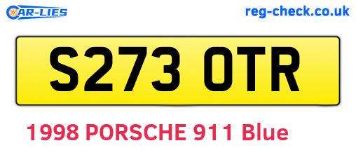 S273OTR are the vehicle registration plates.