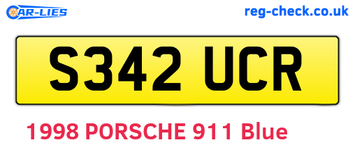 S342UCR are the vehicle registration plates.