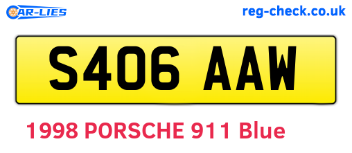 S406AAW are the vehicle registration plates.
