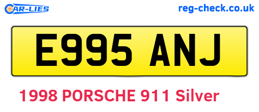 E995ANJ are the vehicle registration plates.