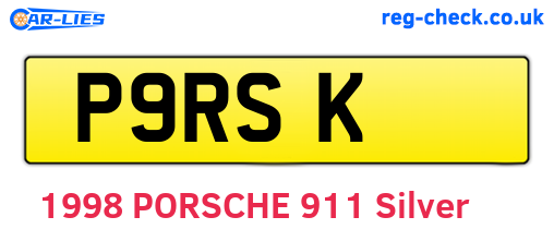 P9RSK are the vehicle registration plates.