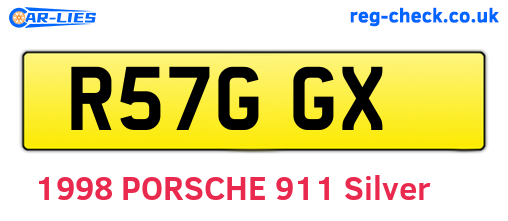 R57GGX are the vehicle registration plates.