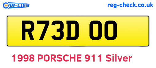 R73DOO are the vehicle registration plates.