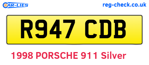R947CDB are the vehicle registration plates.
