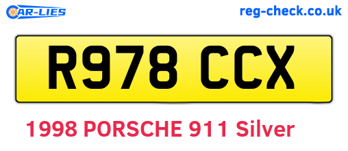 R978CCX are the vehicle registration plates.