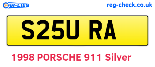 S25URA are the vehicle registration plates.