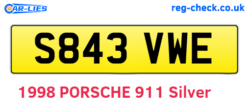 S843VWE are the vehicle registration plates.