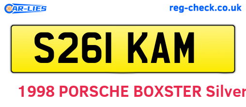 S261KAM are the vehicle registration plates.