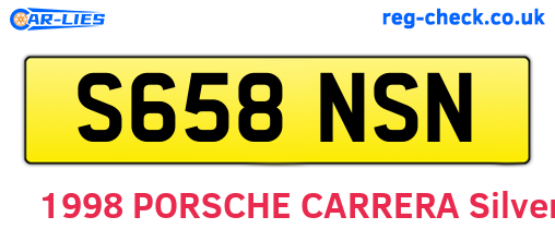 S658NSN are the vehicle registration plates.