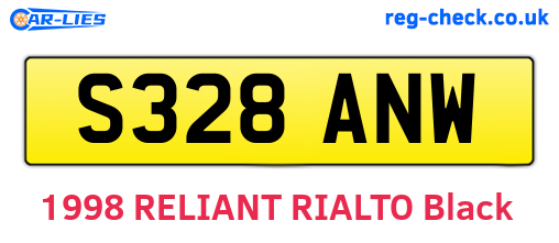 S328ANW are the vehicle registration plates.