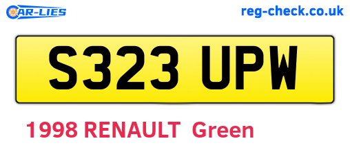 S323UPW are the vehicle registration plates.