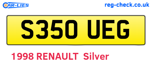 S350UEG are the vehicle registration plates.