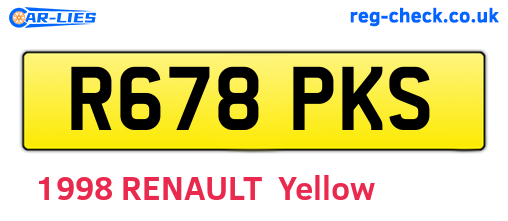 R678PKS are the vehicle registration plates.