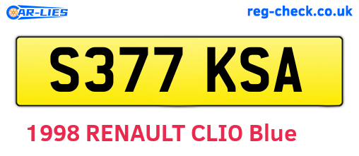 S377KSA are the vehicle registration plates.