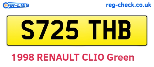 S725THB are the vehicle registration plates.