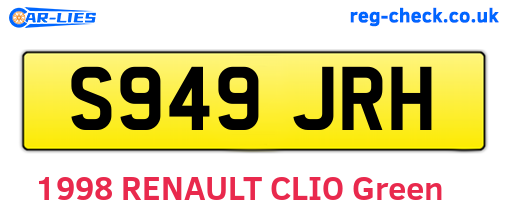 S949JRH are the vehicle registration plates.