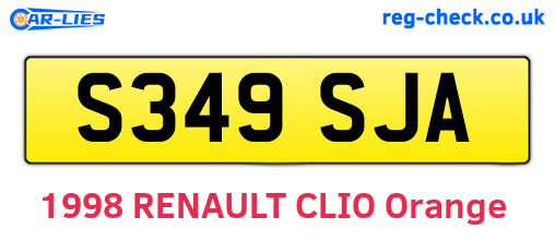S349SJA are the vehicle registration plates.