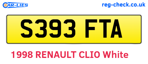 S393FTA are the vehicle registration plates.