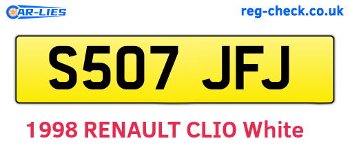 S507JFJ are the vehicle registration plates.