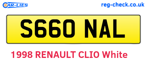 S660NAL are the vehicle registration plates.