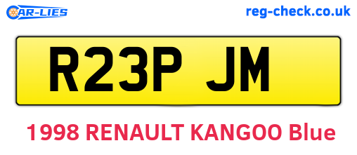 R23PJM are the vehicle registration plates.