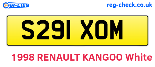 S291XOM are the vehicle registration plates.