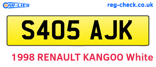 S405AJK are the vehicle registration plates.