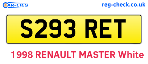 S293RET are the vehicle registration plates.