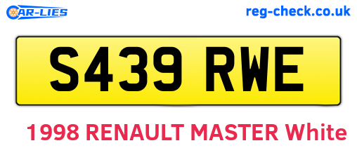 S439RWE are the vehicle registration plates.